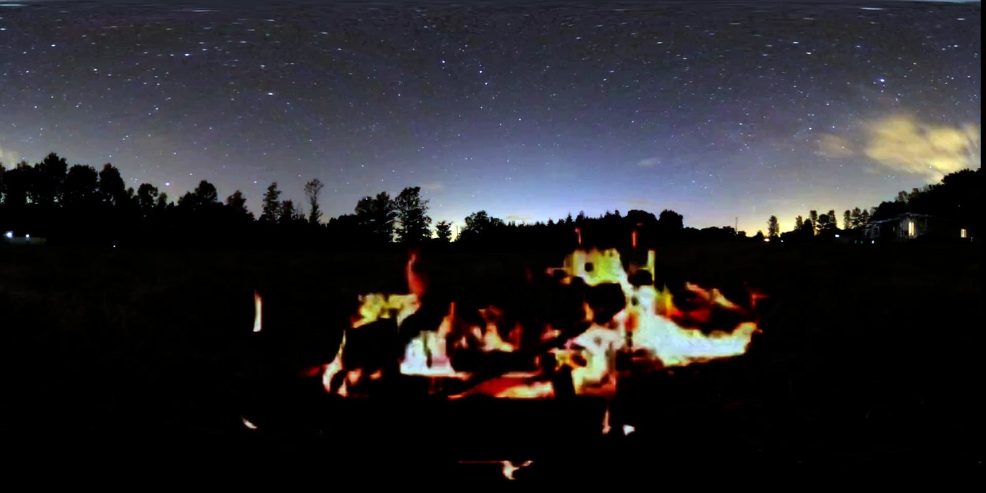 360 video green screen fire camping best