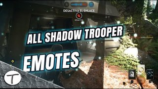 All Shadow trooper in-game Emotes | Gestos Soldado sombra | Battlefront | audio english & español