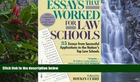Buy  Essays That Worked for Law School: 35 Essays from Successful Applications to the Nation s Top