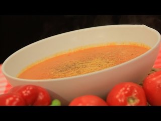 شوربة الطماطم والفلفل | أماني رفعت