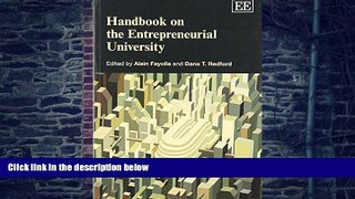 PDF Alain Fayolle Handbook on the Entrepreneurial University (Elgar Original Reference) Pre Order