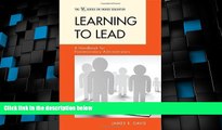 Best Price Learning to Lead: A Handbook for Postsecondary Administrators (ACE/Praeger Series on