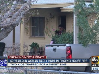 Woman, 3 children hospitalized after house fire