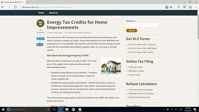 2016 Energy Tax Credits for Home Improvements - YouTube