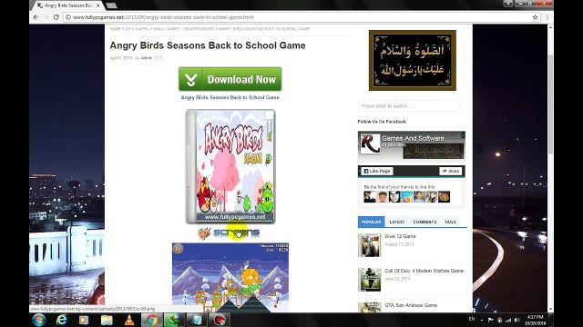 How run android game Angry Birds Seasons Back to School on pc without android emulators