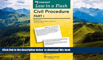 BEST PDF  Law in a Flash Cards: Civil Procedure Part I FOR IPAD