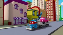 Carl der Transformer Truck und der Pickup in Autopolis| Auto und Lastwagen Bau Cartoons