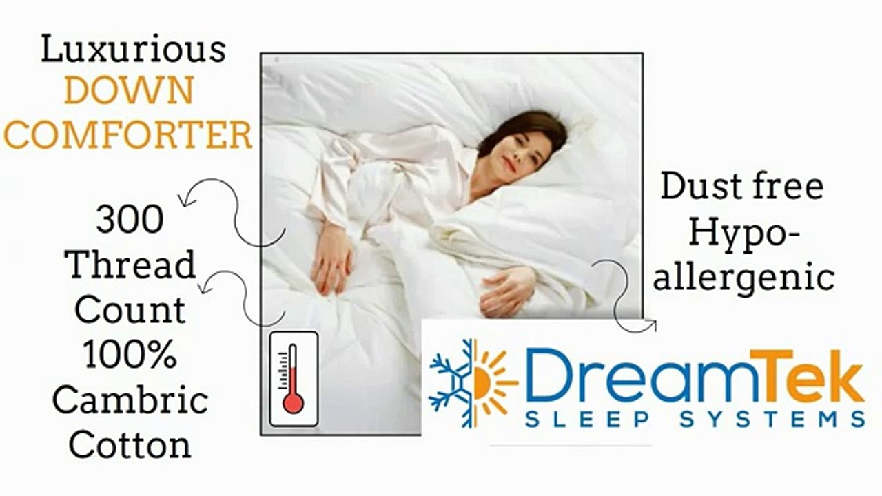 Down Comforter DreamTek Luxurious Down Comforter with Smart Snap System for all Season Versatility