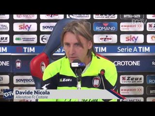Meno uno a #CrotonePescara, mister Nicola in conferenza
