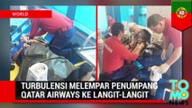 Qatar Airways passenger was thrown into the ceiling plane