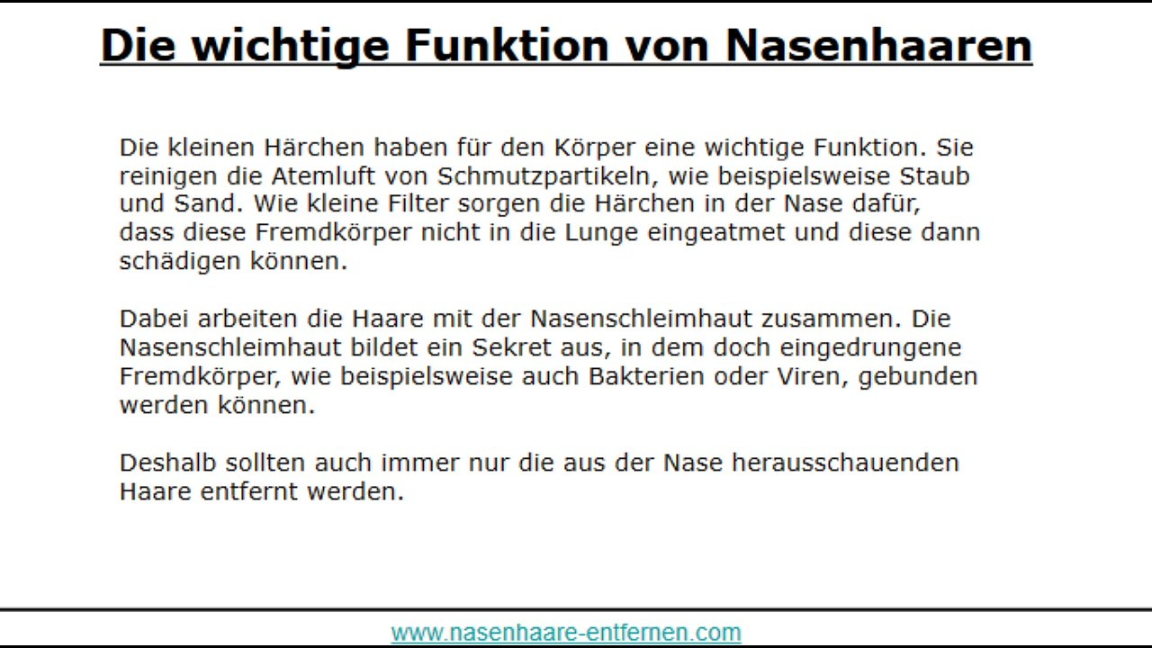 Nasenhaare richtig entfernen - So geht's