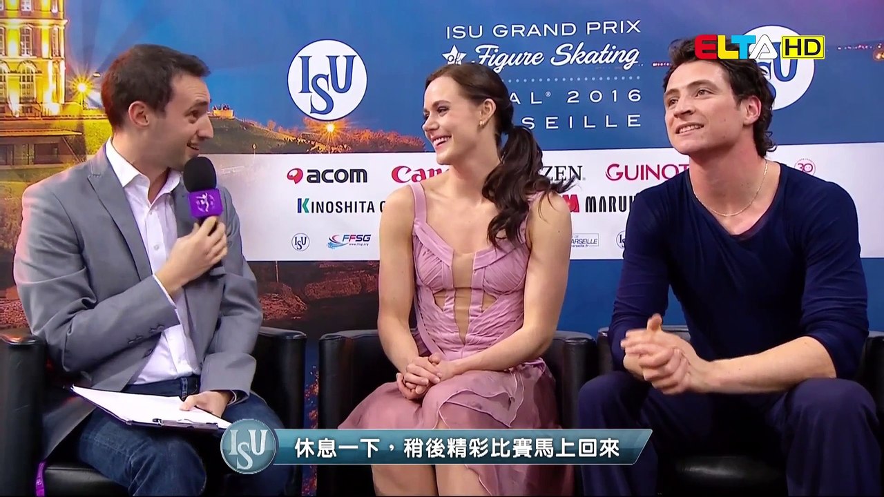 Tessa VIRTUE / Scott MOIR Champion interview & 2016 GPF ICE DANCE VICTORY CEREMONY