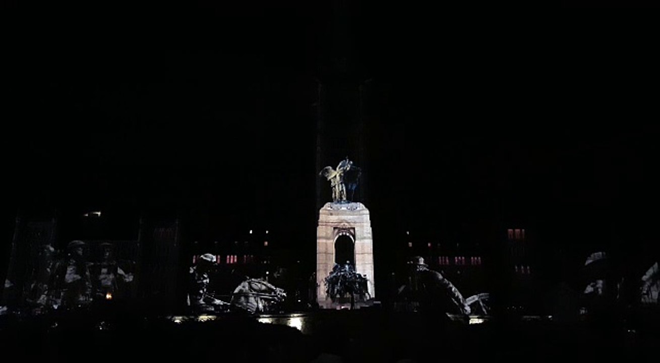 Beautiful fantatic building lights animations digitally laser