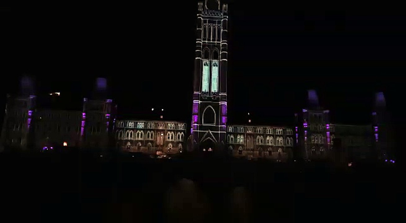 Beautiful fantatic building lights animations digitally laser
