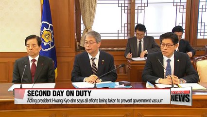 S. Korea's acting president calls for risk management
