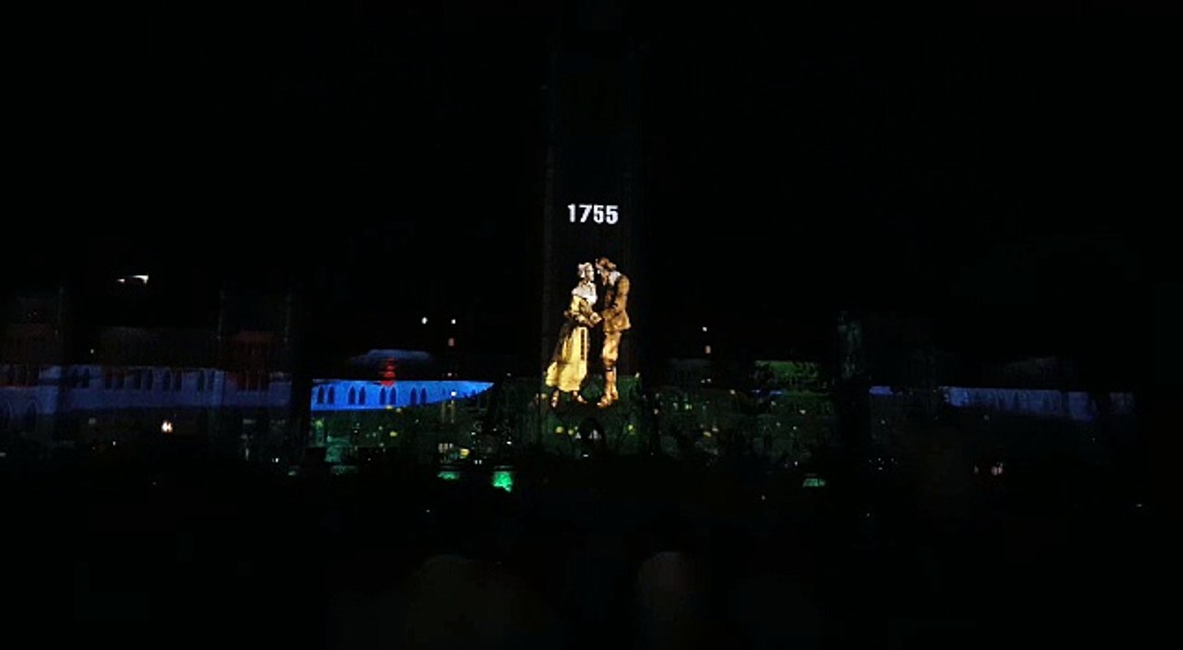 Beautiful fantatic building lights animations digitally laser