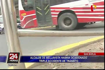 Video confirmaría que alcalde de Bellavista provocó triple choque en San Borja