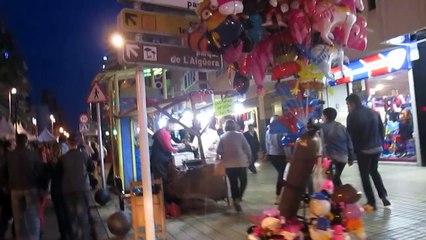 Benidorm Fiestas - Old Town Street Markets, Had a power cut whilst filming