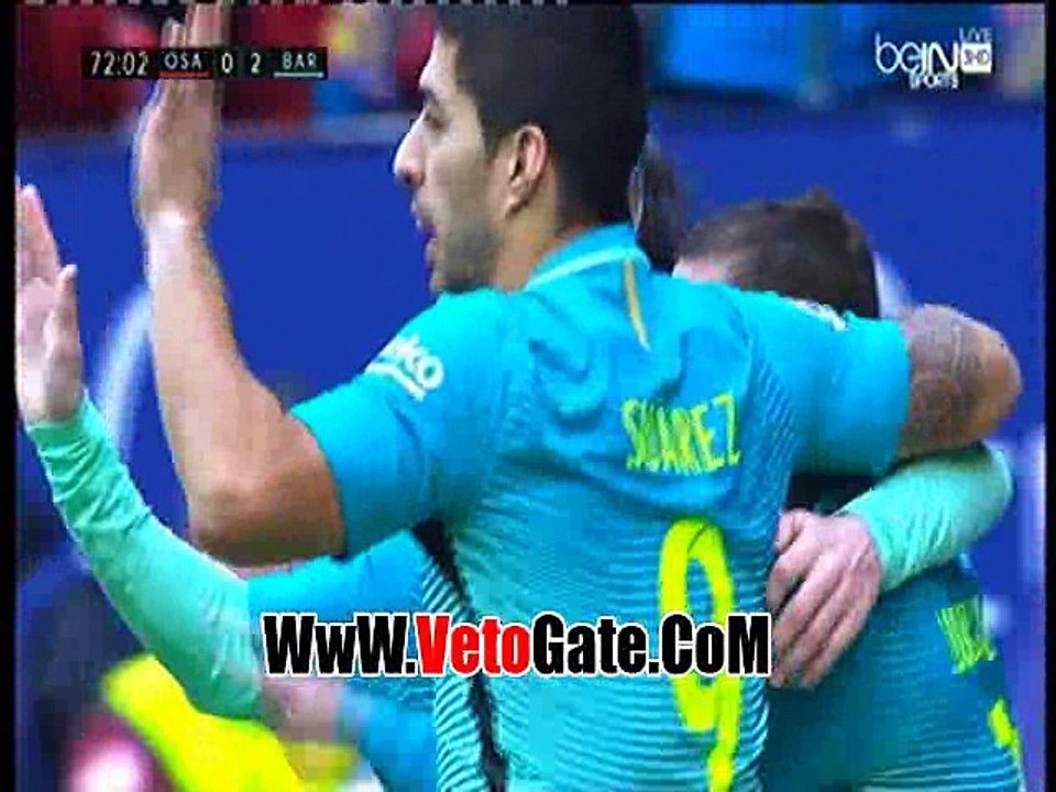 "ميسى" يتقدم بالهدف الثانى لـ برشلونة فى اوساسونا