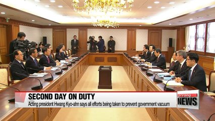 S. Korea's acting president calls for risk management