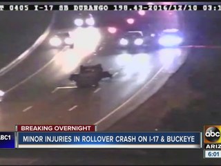 Several people injured overnight in a rollover crash near I-17 and Buckeye Rd