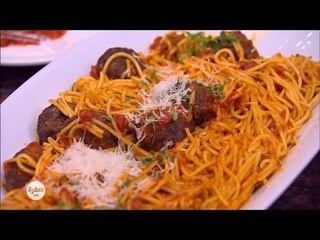 مكرونة إسباجتي بكرات اللحم | الشيف أسامة