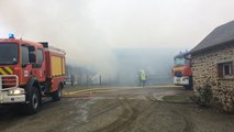 Incendie dans un hangar agricole