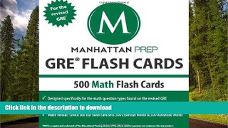 READ 500 GRE Math Flash Cards (Manhattan Prep GRE Strategy Guides) Kindle eBooks