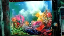 Spray paint galaxies, mountains, underwater painting at spray paint art secrets oct 2016