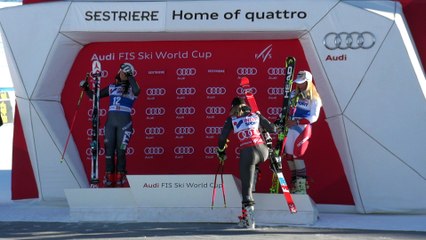Podium de Tessa Worley en Géant à Sestrières