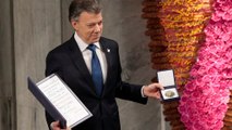 Santos recibe Nobel de la Paz con una dedicatoria a las víctimas del conflicto armado del país