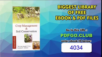 Crop Management and Soil Conservation