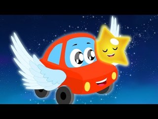 Little Red Car Rhymes - Twinkle Twinkle Little Star | Car Songs | Nursery Rhymes