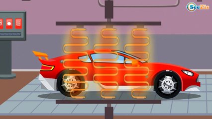 The Blue Police Car and The Racing Car | Emergency Vehicles | Cars & Trucks cartoons for kids