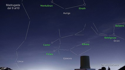 Timelapse , noche del 9 y madrugada del 10.