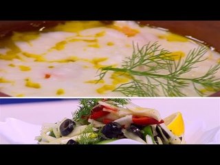 طاجن جمبري بالخضار وسلطة بصل بالخيار | شبكة وصنارة حلقة كاملة