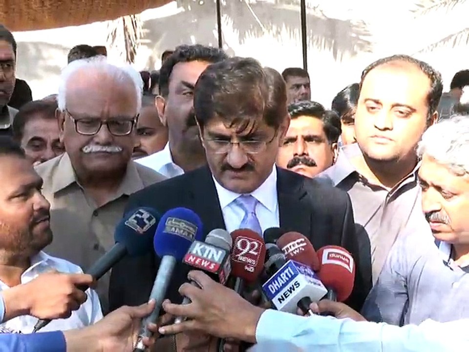 CM Sindh SYED MURAD ALI SHAH media TALK after offers Condolence for Umer Jat....Sot 1 08th Dec 2016 Thursday