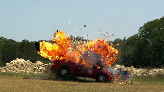 Slow Mo Car Explosion - The Slow Mo Guys