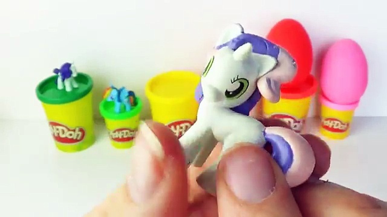 Play Doh SURPRISE EGGS My Little Pony - Surprise Eggs Unboxing - Learn Colors Rainbow Dash