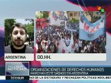 Organizaciones argentinas marchan en la Plaza de Mayo