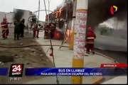 Barranca: bus interprovincial se incendió en plena Panamericana Norte