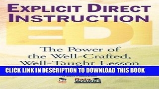[PDF] Explicit Direct Instruction (EDI): The Power of the Well-Crafted, Well-Taught Lesson Full