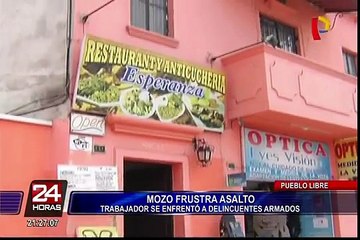 Pueblo Libre: mozo se enfrenta a delincuentes y evita robo a restaurante