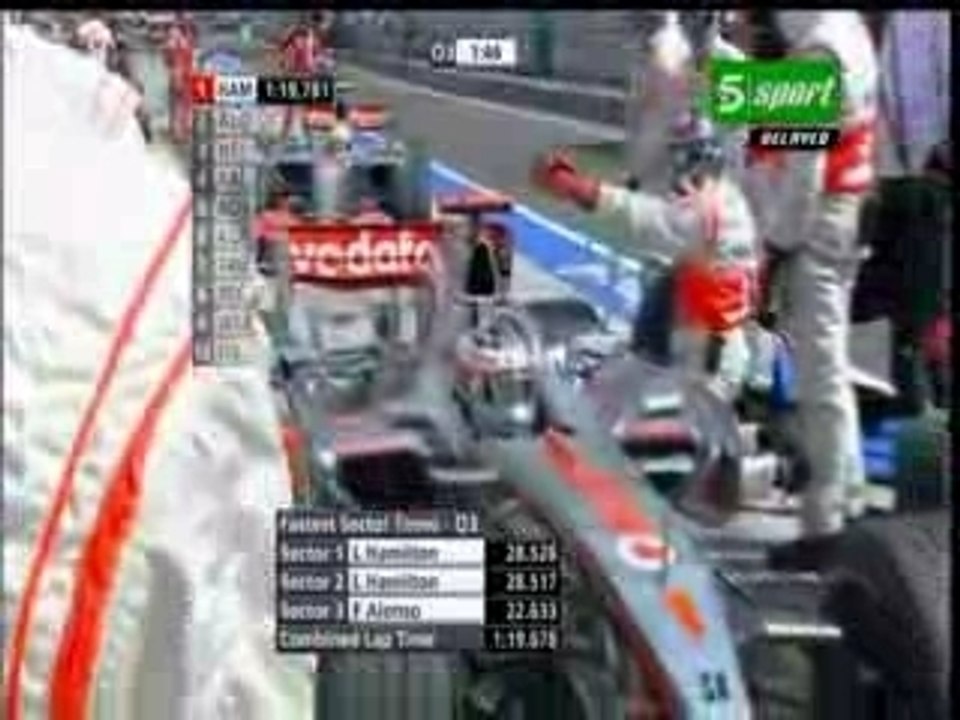 Alonso y hamilton pole gp hungria 2007 f1
