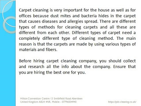Excellent Carpet Cleaning Services provider in Aberdeen