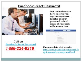 Facebook Reset Password dialing tollfree number 1-866-224-8319