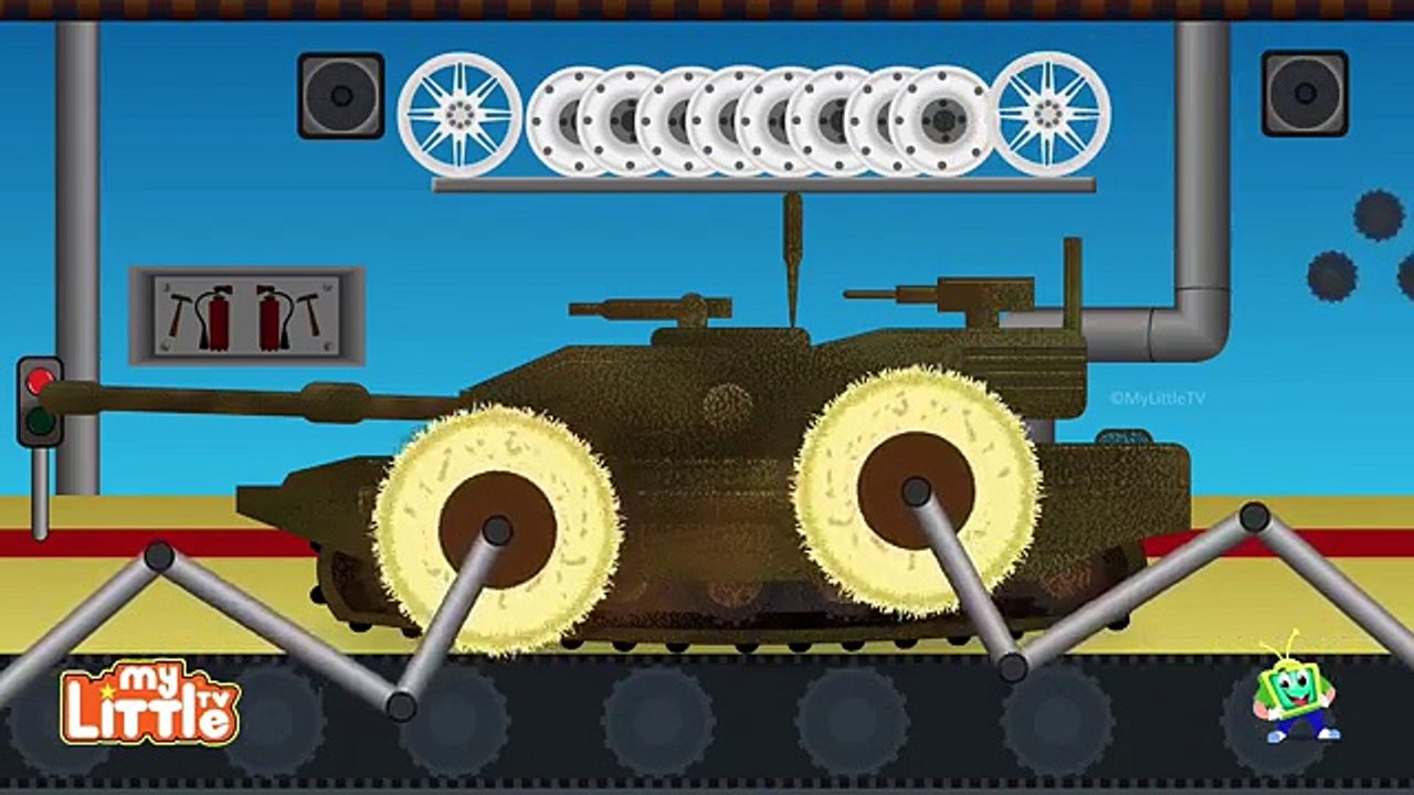 Army Tank | Car Wash Videos | Cartoons for Children | Kids Videos