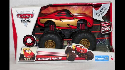 Cars XL Monster Truck Talking Lightning McQueen in Monster Truck Mater Frightening McMean