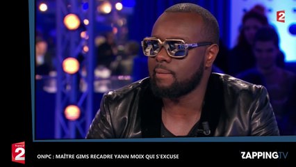 ONPC : Maître Gims humilie et recadre Yann Moix, le chroniqueur s'excuse (Vidéo)