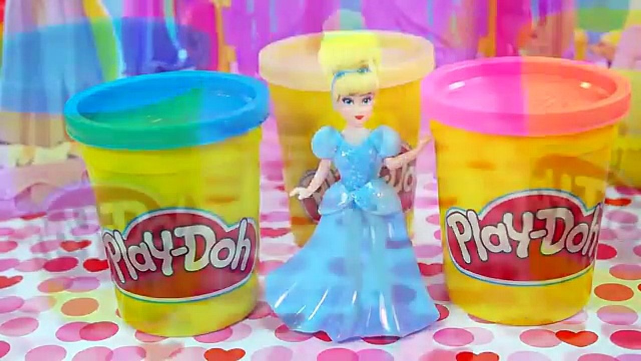 383 disney princess cinderella play doh doll playdough dress unboxing toy plastilina playdoh video